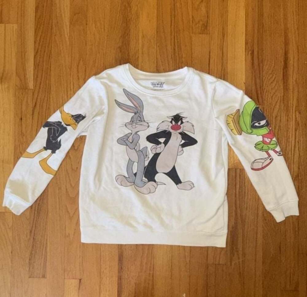 Vintage Y2K Looney Tunes Long Sleeve Sweatshirt Size Youth XL 18/20